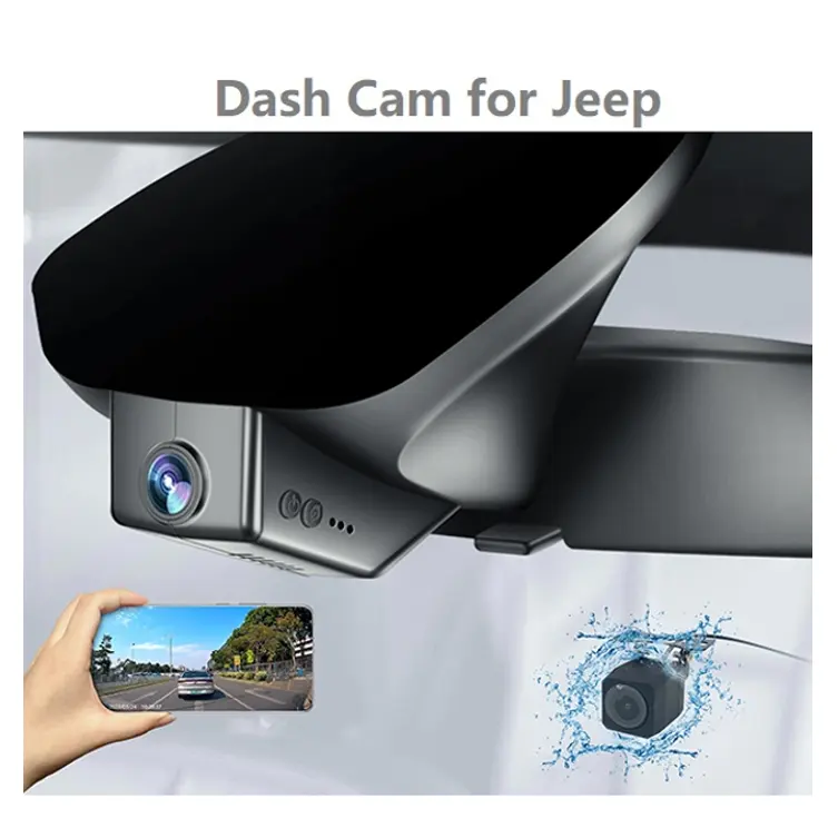 ジープ車両用卸売2KデュアルチャンネルDashcamワイヤレスダッシュカメラ
