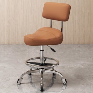 Height Adjustable Saddle Height Metal Chair Modern Design Backrest Swivel Commercial Use for Kitchen Front <b>Desk</b> Barber Settings - Product Image 2