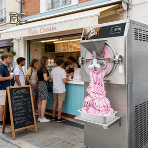 Máquina comercial de helado duro de 68L/H refrigerada por aire con certificación CE/ETL, máquina eléctrica de pie para hacer helado y gelato en venta. - Product Image 1