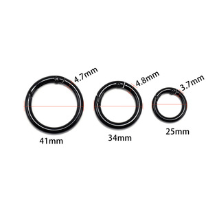 Anneau de suspension rond en alliage de zinc couleur bonbon avec fermoir à ressort ouvert pour porte-clés et étui d'écouteurs - Product Image 3