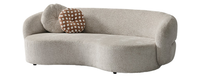 Ensemble de canapés en tissu bouclé Teddy moderne et luxueux, design italien incurvé, meubles de salon pour villa et appartement