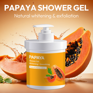 Private Label Custom Brightening Moisturizing <b>Foaming</b> Exfoliating Papaya Shower & <b>Body</b> <b>Wash</b> with Niacinamide Feminine Whitening - Product Image 2