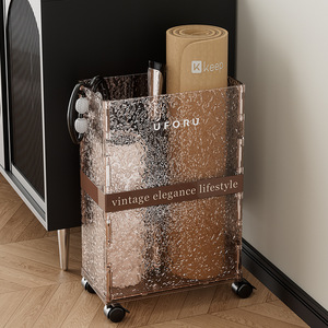 Support de rangement pour tapis de yoga Uforu avec roulettes, support mobile pour équipement de fitness pour usage domestique - Product Image 1