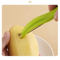 Nieuw model roestvrijstalen schilmesje voor het snijden van fruit en groenten. Fruit- en groenteschiller voor thuisgebruik met creatief ontwerp.