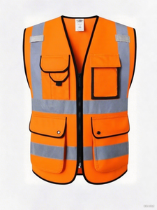 Hotsale bán buôn khả năng hiển thị cao phản quang vest En ISO 20471 Class 2/ ANSI Class 2 cúm màu xanh lá cây vest an toàn vest - Product Image 2
