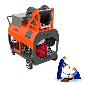 AMJET's new innovative dual-mode machine can be used for high-pressure cleaning of stains as well as for cleaning sewer hoses.