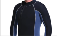 Combinaison de plongée en néoprène 5 mm, ensemble 2 pièces, veste et pantalon à fermeture éclair avant, pour la plongée sous-marine, la pêche sous-marine, protection thermique en eau froide