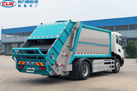 Camion compacteur de déchets électrique zéro émission, véhicule de collecte des déchets à compression hydraulique pour les déchets municipaux