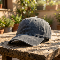 Gorra de Béisbol Vintage con Logotipo Bordado Personalizado, Corona Redonda, Algodón Puro, Secado Rápido, Gorra Deportiva