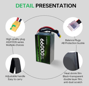 Горячая новинка 2026 года: в наличии твердотельный аккумулятор 23.7В 6S 66000мАч (<span class=keywords><strong>6S1P</strong></span>) с разъемом QS8 для дронов - Product Image 2