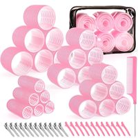 Bigoudis sans chaleur en nylon multi-tailles pour franges, outil de coiffage rapide pour boucles à l'air