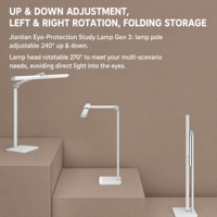 Lampe de bureau LED à base métallique réglable, variateur tactile, changement de couleur, lumière de lecture à CRI élevé pour étudiants, études, dessin et travail de conception