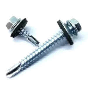 Alta qualidade em aço inoxidável Hex Head Self-Tapping Roofing Screw com arruela para projetos de telhado de alto grau