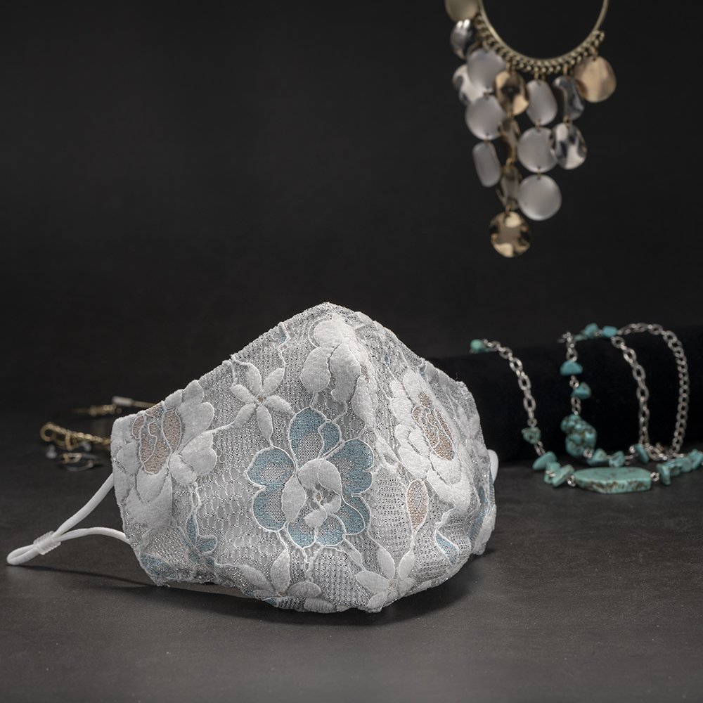 Высокое качество милые 3 слоя синий моющийся многоразовый модное розового цвета с кружевами и маски для лица