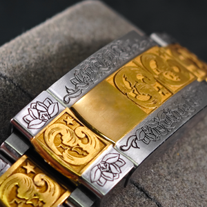 Reloj de Lujo Personalizado de 2 Tonos, Plata y Oro, con Flor de Loto, para <span class=keywords><strong>Hombre</strong></span>, Automático, Mecánico, Resistente al Agua, con Números Romanos, Regalo para Fiesta - Product Image 4