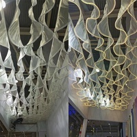 Rideau de plafond en maille lumineuse, bande lumineuse LED imperméable, style moderne et simple pour le camping en plein air, le restaurant, la décoration de mariage