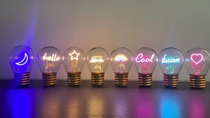 Decorative <b>Lights</b> Rechargeable Glass Vintage <b>Light</b> Lover Smile Portable Type-C <b>USB</b> <b>LED</b> Bulb 2700K Soft Warm White for Gift - Product Image 6