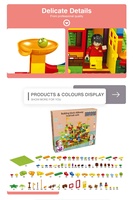 Juego de Construcción Educativo DIY Colorful Childhood Home Play, Tobogán, Castillo de Bolas Pequeño, 328 Piezas