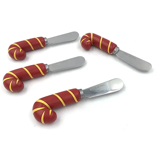 Кухонная посуда, посуда, рождественские столовые приборы, разбрасыватель сыра, десерта, джема, милая ручка, мини нож для масла из нержавеющей стали