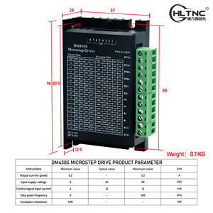 Pilote de moteur pas à pas 0.2-3.2A 8-50VDC 300KHz DM430S Nema 17 - Product Image 3