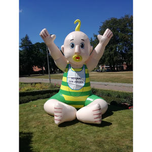 Hermosa muñeca inflable de 3,5 metros de altura con brazos levantados, chupete en la boca y babero <span class=keywords><strong>para</strong></span> niño o niña modelo de bebé inflable - Product Image 1