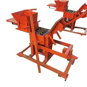 Máquina de fabricación de bloques huecos de ladrillo sin quemar, arcilla roja de suelo entrelazado manual, el precio más bajo
