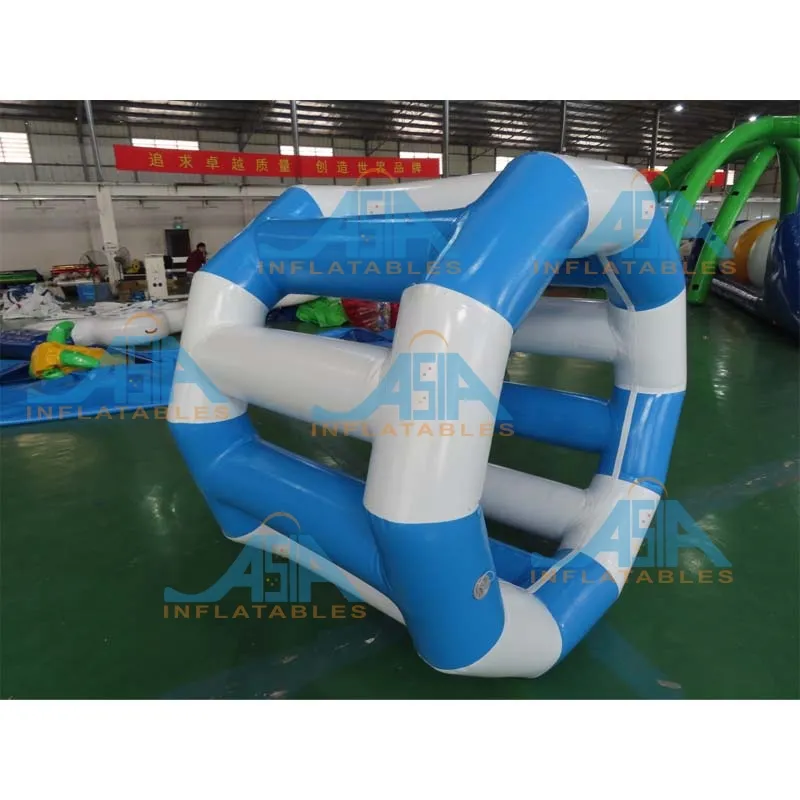 Water Park Floating Inflatable Hamster Wheel Inflatable Water Wheel For Pool