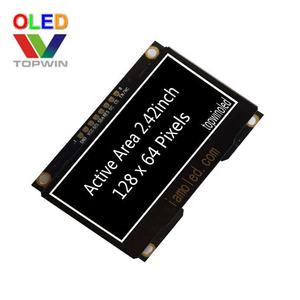 2.42'' 2.42 inci 128x64 piksel modul rakitan oled warna kuning TW28641240E01 SSD1309 IIC/I2C SPI papan PAB kecil - Product Image 6