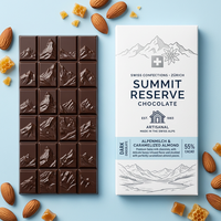 Emballage de barre chocolatée en carton blanc de qualité alimentaire de luxe avec impression personnalisée