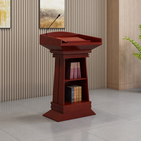 Podio Moderno de Estilo Antiguo, de Madera MDF y Metal, para Iglesia, Universidad, Auditorio, Sala de Conciertos, Entrada, Muebles Comerciales OEM