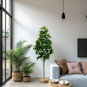 ต้นไม้ประดิษฐ์สีเขียวในช่อดอกไม้ขนาดใหญ่ ดอกอ็อกซาลิส สำหรับงานแต่งงาน เทศกาล ตกแต่งบ้าน ห้องนั่งเล่น กิ่งก้านไม้ประดับสวน - Product Image 3