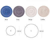 11,7 Zoll/30cmAntiskid Wärme isolation matten Nnitting Circle Tisch Tischset Dinner Kitchen Pad rund kleine Tischs ets Teller matten Set