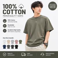 Zomercollectie 2026 Veelzijdig effen heren T-shirt met korte mouwen Casual 100% katoen 200 gram Geëmbossed design