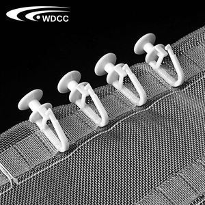 Minimalist Design Quiet Wave Ripple Fold Curtain Track Runner Wheeled Hooks Curtain Accessories in Plastic <b>Window</b> Decoration - Product Image 5