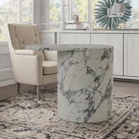 Table basse de luxe haut de gamme en marbre naturel avec bordure, ensemble de plusieurs pièces