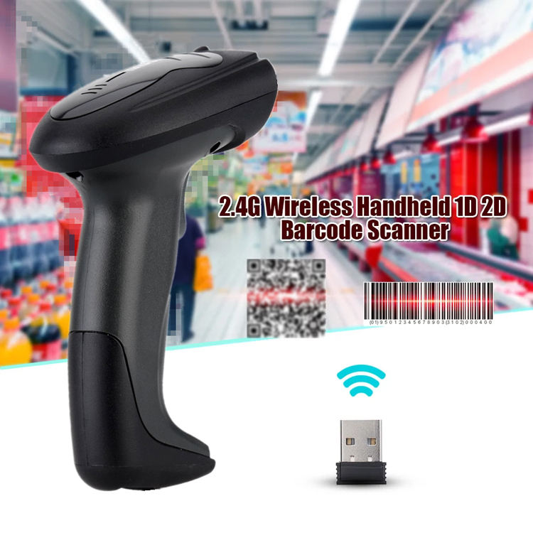 YHDAA Industrial Barcode Reader 1D 2D USB Wired 2.4G Wireless Rugged ...