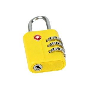 <span class=keywords><strong>Cadenas</strong></span> de voyage ergonomique <span class=keywords><strong>à</strong></span> cadran incurvé avec 3 chiffres, <span class=keywords><strong>code</strong></span> douanier TSA007 et trou pour clé maîtresse - Product Image 2