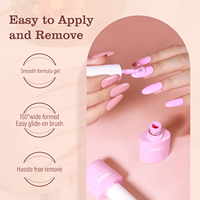 FZANEST Hema gratuit coloré néon gelée logo personnalisé joli coeur Gel Base couche de finition décoller Uv Gel vernis à ongles ensemble vernis bouteille