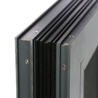 Ventana y puerta de aluminio de vidrio de bajo precio con marco de aleación de aluminio Panel esmaltado triple doble laminado templado deslizante