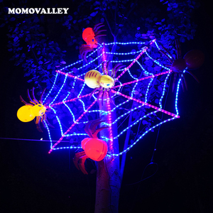 Momovalley Năng Động Màu Sắc Không Thấm Nước <span class=keywords><strong>LED</strong></span> Spider Web Ma Trận Motif Ánh Sáng Cho Theo Chủ Đề Công Viên Halloween Sự Kiện Sở Thú Trang Trí Sân - Product Image 6