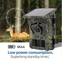 Caméra de chasse solaire 8K 60MP avec connexion Wi-Fi, contrôle par application, étanche et sans fil pour la faune