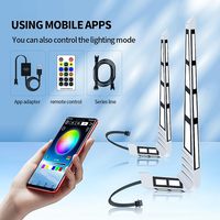 Lampe de jeu RGB 16 millions de couleurs, alimentée par USB, avec lumière fluide et rythme sonore, contrôle par application, lampe de table blindée