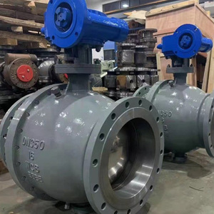 High-Pressure Pneumatic <b>Ball</b> Valve with Hard-seal Electric 304 Stainless Steel Fixed Flange Q347F-100 Turbine for Oil Media - Product Image 1