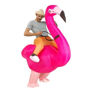 Disfraz inflable de flamenco Disfraz inflable <span class=keywords><strong>para</strong></span> adultos Disfraz divertido de Halloween Navidad Explotar - Product Image 1