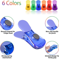 Clips magnétiques en plastique personnalisés SL pour sacs, clips de rangement en plastique, clips magnétiques pour réfrigérateur, clips pour mémos en papier avec logo personnalisé