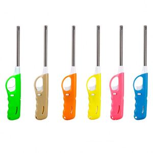 Iron Kitchen <b>Lighters</b> Plastic Open Flame Inflatable Tool for Gas Stove Natural Gas Extension Nozzle Lighted Rod for Kitchen - Product Image 1