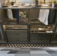 Armoire de rangement haut de gamme personnalisée, dressing moderne en bois pour chambre à coucher