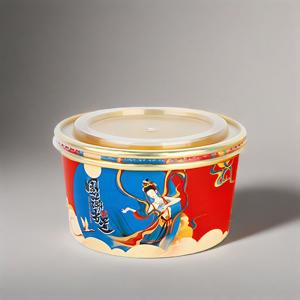 ถ้วยกระดาษทรงกลมพิมพ์ลายตามสั่ง ถ้วยกระดาษใส่อาหาร ภาชนะใส่อาหารแบบนำกลับบ้าน อาหารจานด่วน ถ้วยกระดาษคราฟท์สำหรับใส่สลัด พร้อมฝาปิด - Product Image 6