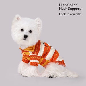 Pull pour <span class=keywords><strong>chien</strong></span> et chat JXANRY de luxe à rayures et blocs de couleur - Vêtement d'extérieur chaud pour l'automne/hiver pour Bichon Frisé et <span class=keywords><strong>Shetland</strong></span> <span class=keywords><strong>Sheepdog</strong></span> - Product Image 3