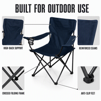 Chaise pliante d'extérieur personnalisable en tissu Oxford avec poche latérale pour la plage, le jardin et les excursions